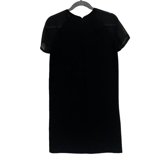 VINCE Black Sheer-Sleeve Loose Crepe Dress XS - Picture 10 of 15